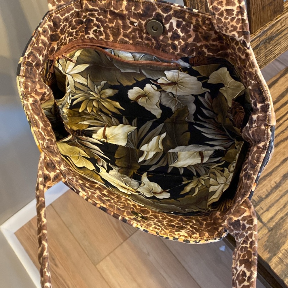 Patchwork Tote Bag - Brown - image 5